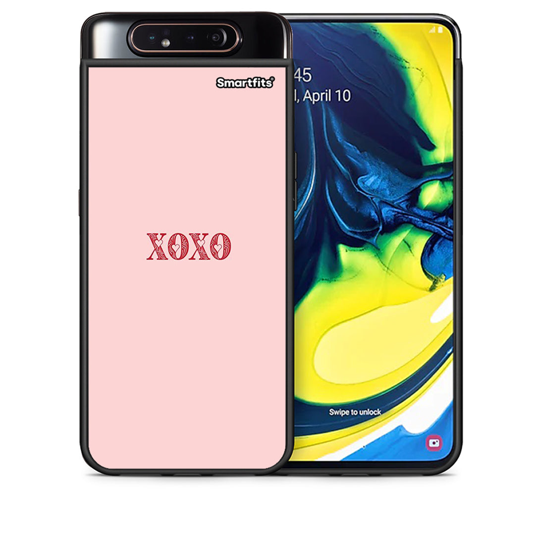 Θήκη Samsung A80 XOXO Love από τη Smartfits με σχέδιο στο πίσω μέρος και μαύρο περίβλημα | Samsung A80 XOXO Love case with colorful back and black bezels