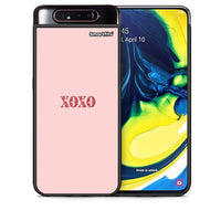 Thumbnail for Θήκη Samsung A80 XOXO Love από τη Smartfits με σχέδιο στο πίσω μέρος και μαύρο περίβλημα | Samsung A80 XOXO Love case with colorful back and black bezels