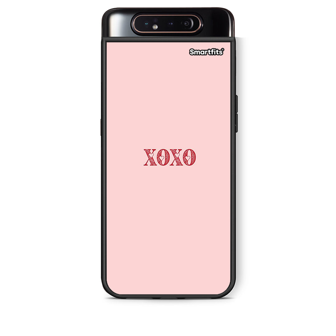 Samsung A80 XOXO Love θήκη από τη Smartfits με σχέδιο στο πίσω μέρος και μαύρο περίβλημα | Smartphone case with colorful back and black bezels by Smartfits