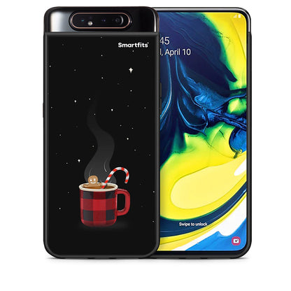 Θήκη Samsung A80 Xmas Bathing από τη Smartfits με σχέδιο στο πίσω μέρος και μαύρο περίβλημα | Samsung A80 Xmas Bathing case with colorful back and black bezels