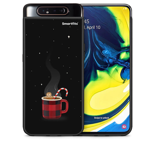 Θήκη Samsung A80 Xmas Bathing από τη Smartfits με σχέδιο στο πίσω μέρος και μαύρο περίβλημα | Samsung A80 Xmas Bathing case with colorful back and black bezels