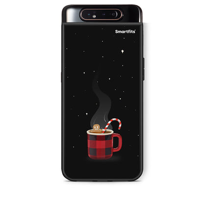 Samsung A80 Xmas Bathing θήκη από τη Smartfits με σχέδιο στο πίσω μέρος και μαύρο περίβλημα | Smartphone case with colorful back and black bezels by Smartfits