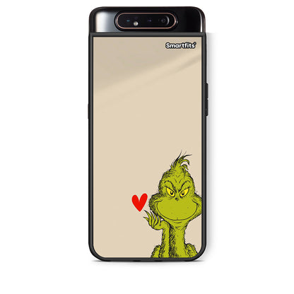 Samsung A80 Xmas Grinch θήκη από τη Smartfits με σχέδιο στο πίσω μέρος και μαύρο περίβλημα | Smartphone case with colorful back and black bezels by Smartfits