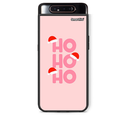 Samsung A80 Xmas Ho Ho Ho θήκη από τη Smartfits με σχέδιο στο πίσω μέρος και μαύρο περίβλημα | Smartphone case with colorful back and black bezels by Smartfits