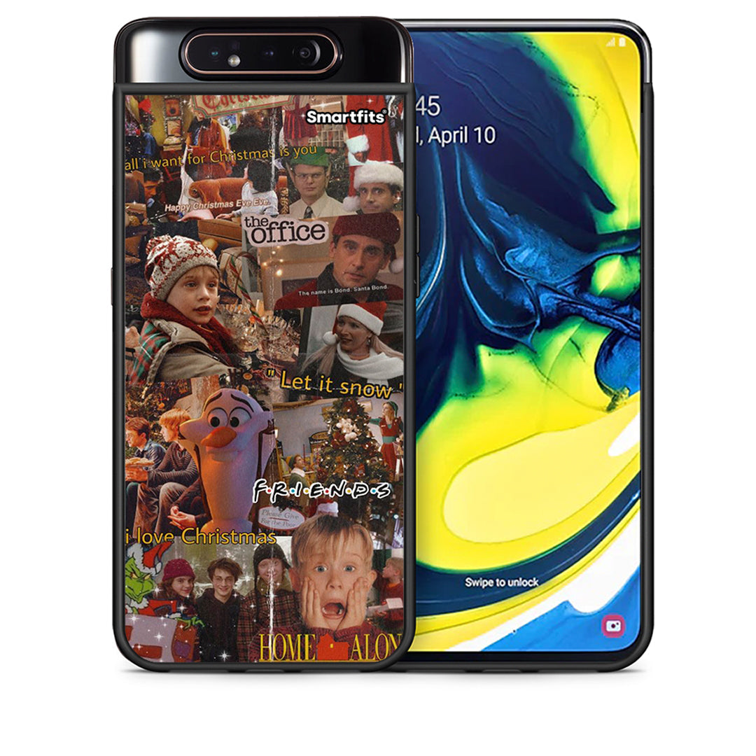 Θήκη Samsung A80 Xmas Wishes από τη Smartfits με σχέδιο στο πίσω μέρος και μαύρο περίβλημα | Samsung A80 Xmas Wishes case with colorful back and black bezels