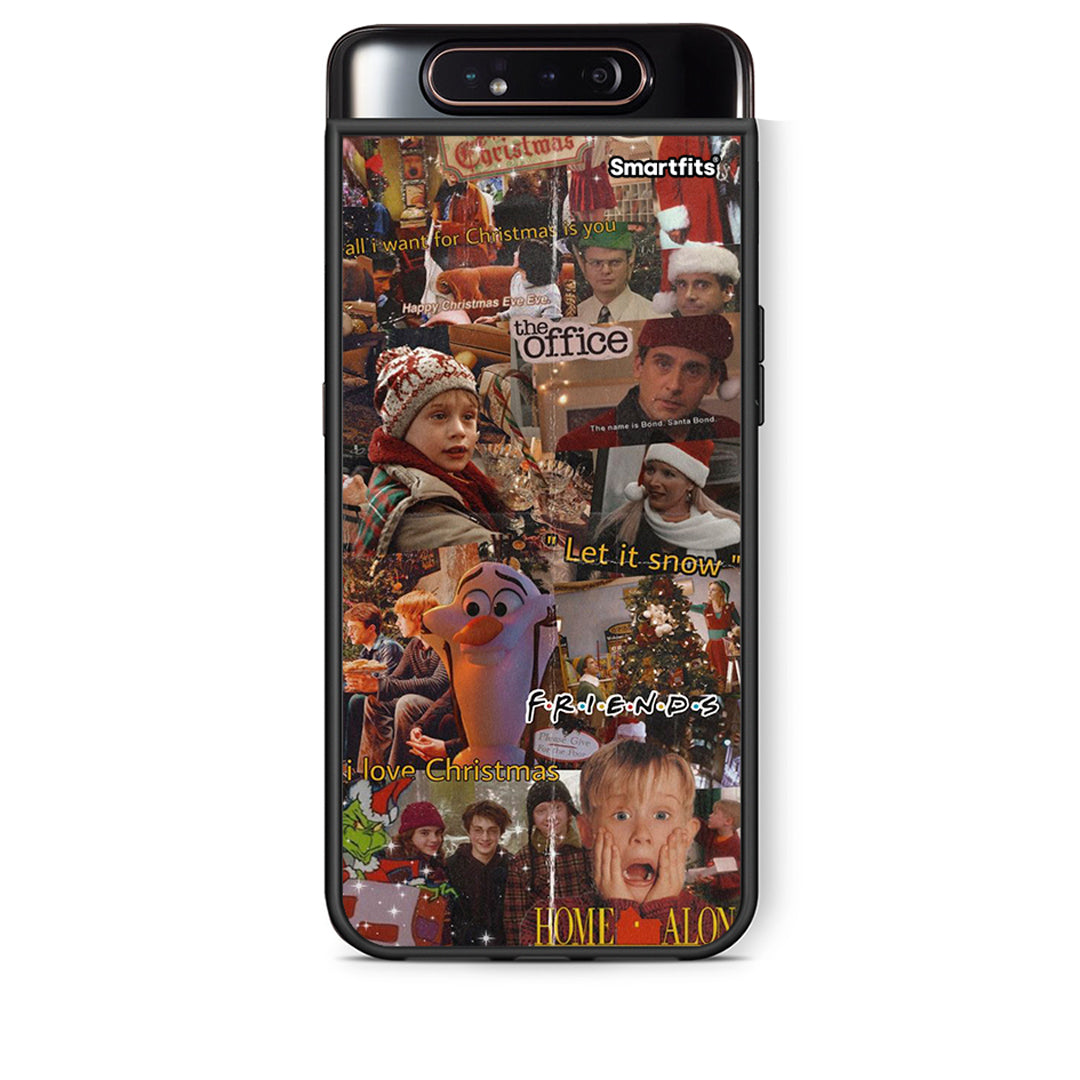 Samsung A80 Xmas Wishes θήκη από τη Smartfits με σχέδιο στο πίσω μέρος και μαύρο περίβλημα | Smartphone case with colorful back and black bezels by Smartfits