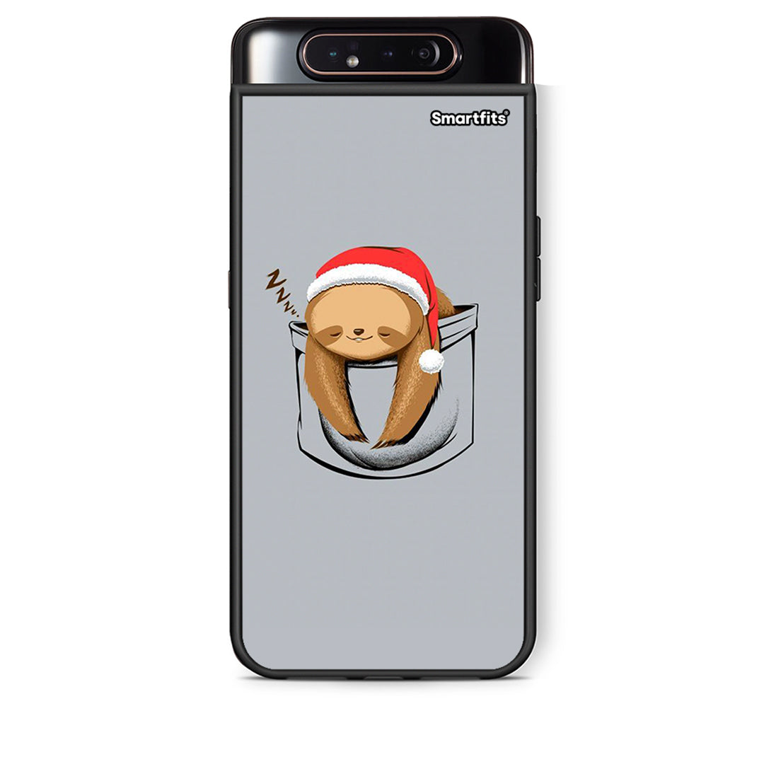 Samsung A80 Xmas Zzzz θήκη από τη Smartfits με σχέδιο στο πίσω μέρος και μαύρο περίβλημα | Smartphone case with colorful back and black bezels by Smartfits