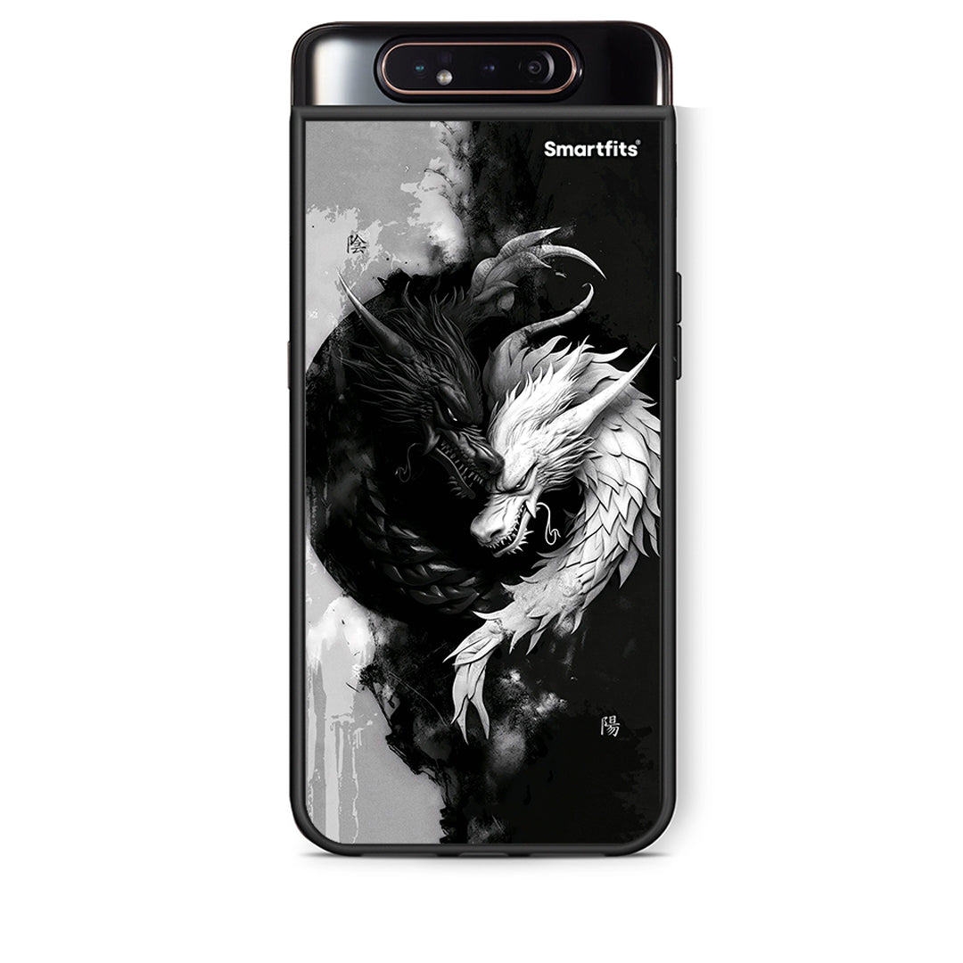 Samsung A80 Yin Yang Θήκη από τη Smartfits με σχέδιο στο πίσω μέρος και μαύρο περίβλημα | Smartphone case with colorful back and black bezels by Smartfits