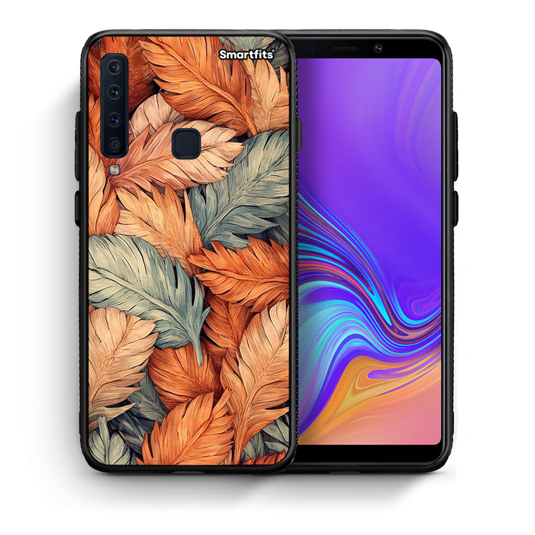 Θήκη Samsung A9 Autumn Leaves από τη Smartfits με σχέδιο στο πίσω μέρος και μαύρο περίβλημα | Samsung A9 Autumn Leaves case with colorful back and black bezels