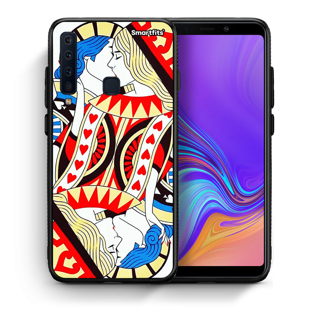 Θήκη Samsung A9 Card Love από τη Smartfits με σχέδιο στο πίσω μέρος και μαύρο περίβλημα | Samsung A9 Card Love case with colorful back and black bezels