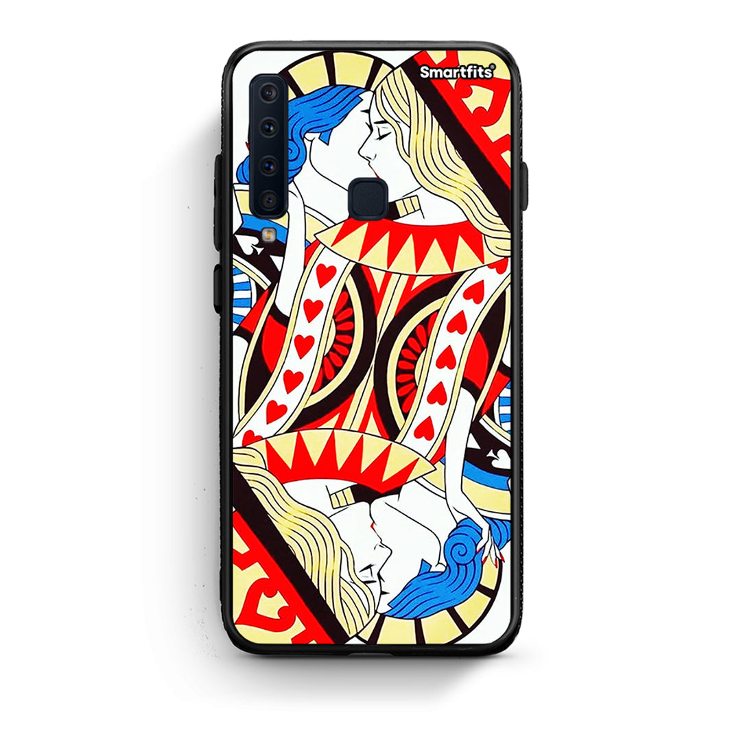 samsung a9 Card Love θήκη από τη Smartfits με σχέδιο στο πίσω μέρος και μαύρο περίβλημα | Smartphone case with colorful back and black bezels by Smartfits
