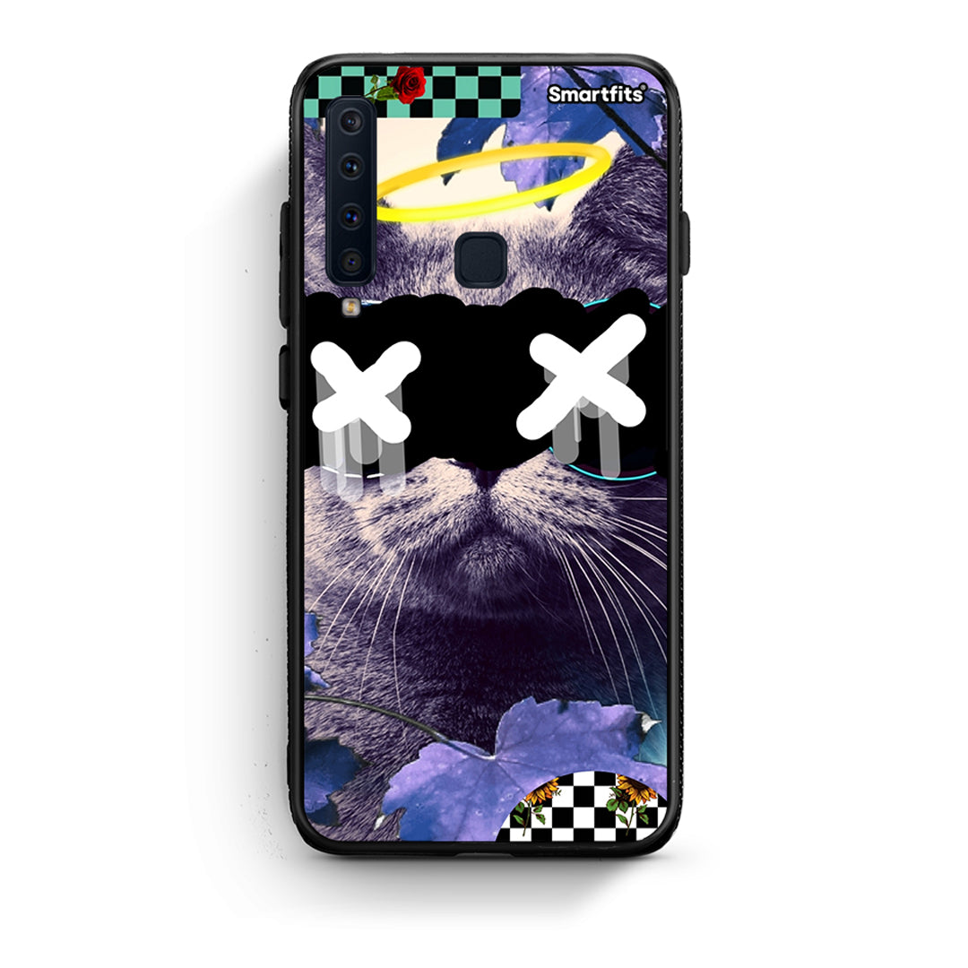 samsung a9 Cat Collage θήκη από τη Smartfits με σχέδιο στο πίσω μέρος και μαύρο περίβλημα | Smartphone case with colorful back and black bezels by Smartfits