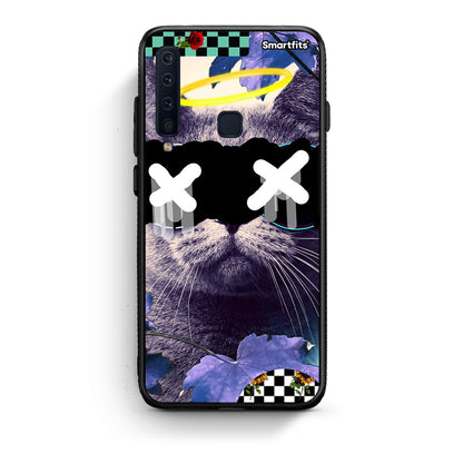 samsung a9 Cat Collage θήκη από τη Smartfits με σχέδιο στο πίσω μέρος και μαύρο περίβλημα | Smartphone case with colorful back and black bezels by Smartfits