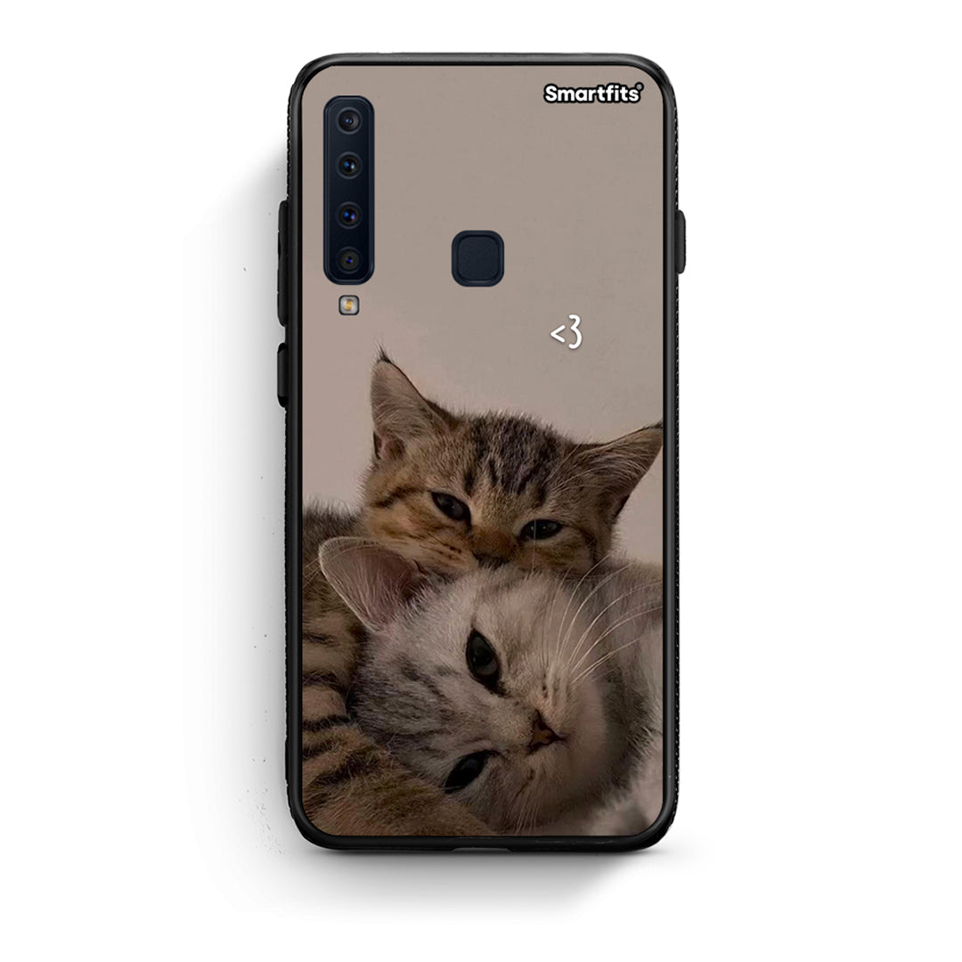 samsung a9 Cats In Love Θήκη από τη Smartfits με σχέδιο στο πίσω μέρος και μαύρο περίβλημα | Smartphone case with colorful back and black bezels by Smartfits