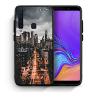 Thumbnail for Θήκη Samsung A9 City Lights από τη Smartfits με σχέδιο στο πίσω μέρος και μαύρο περίβλημα | Samsung A9 City Lights case with colorful back and black bezels