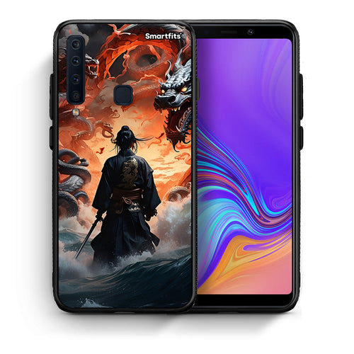 Θήκη Samsung A9 Dragons Fight από τη Smartfits με σχέδιο στο πίσω μέρος και μαύρο περίβλημα | Samsung A9 Dragons Fight case with colorful back and black bezels