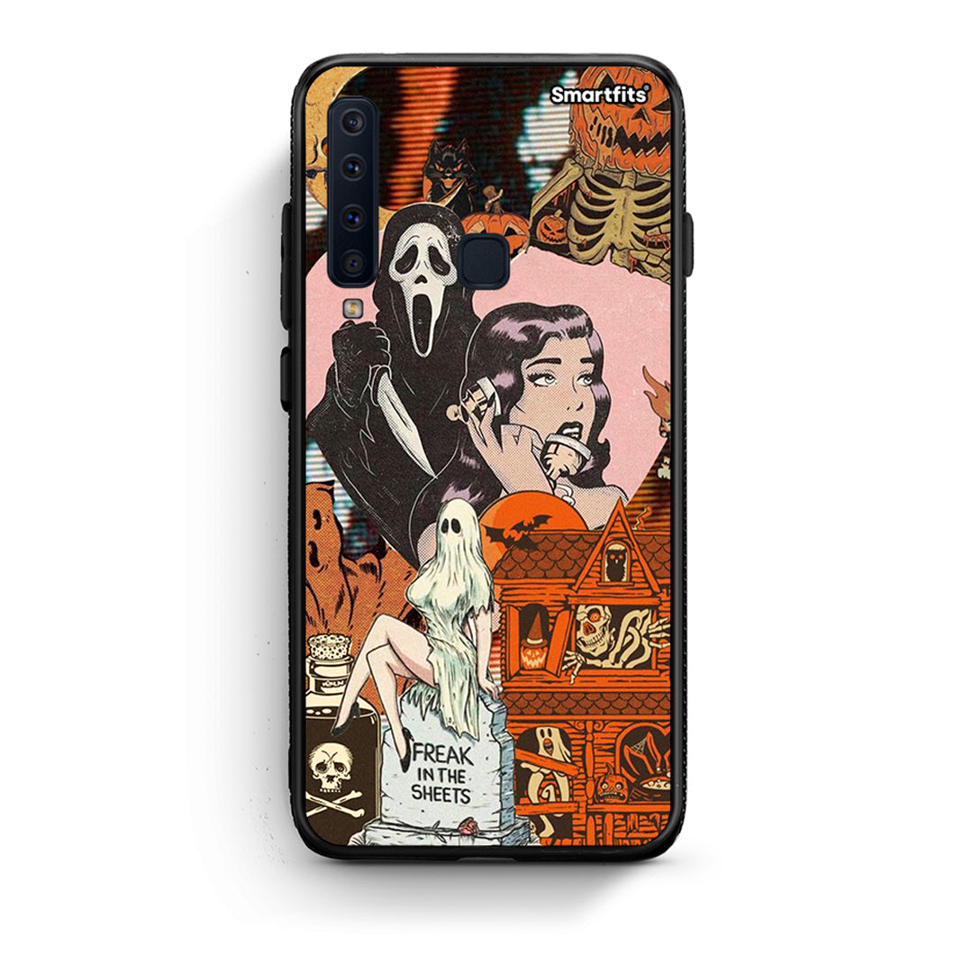 samsung a9 Halloween Collage Θήκη από τη Smartfits με σχέδιο στο πίσω μέρος και μαύρο περίβλημα | Smartphone case with colorful back and black bezels by Smartfits