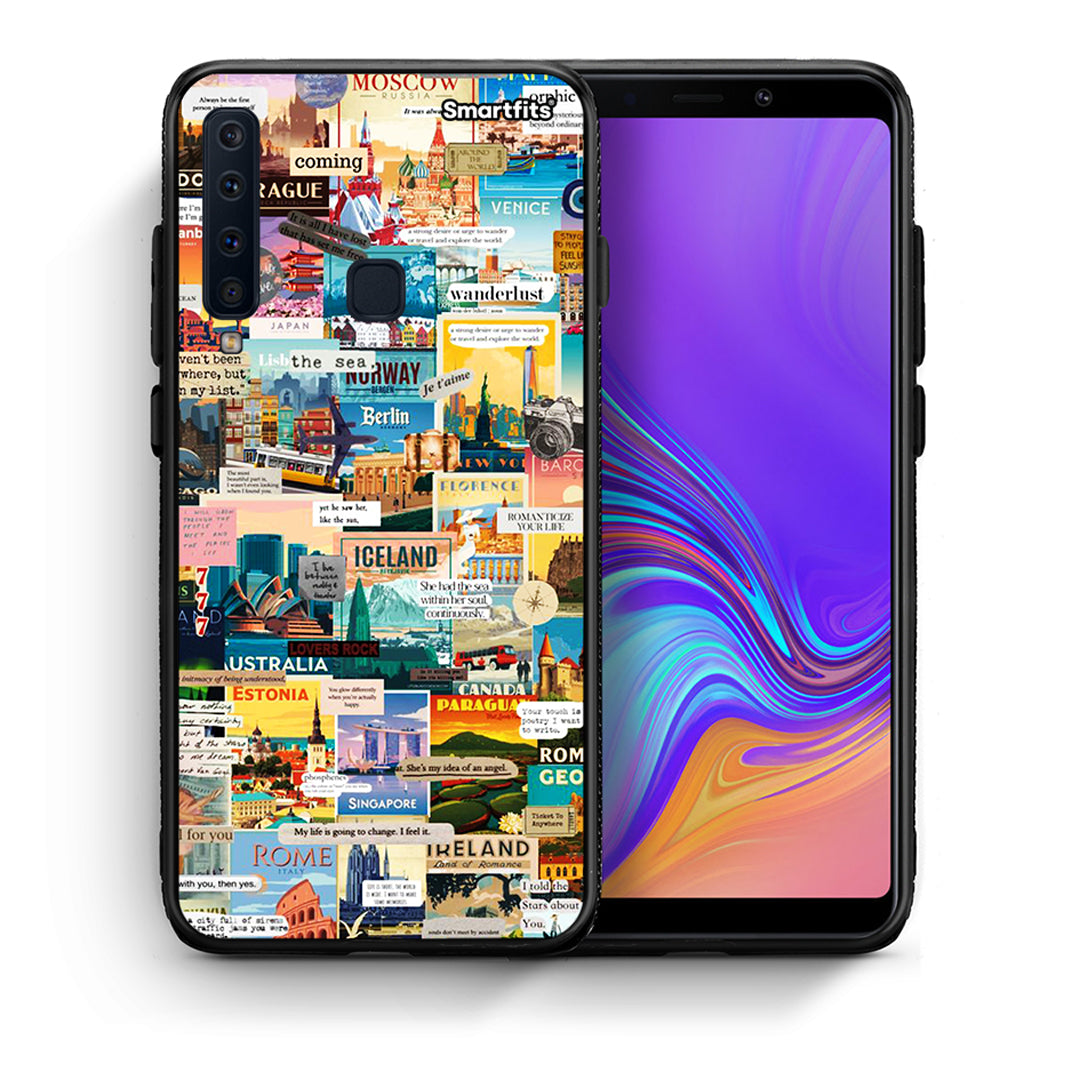 Θήκη Samsung A9 Live To Travel από τη Smartfits με σχέδιο στο πίσω μέρος και μαύρο περίβλημα | Samsung A9 Live To Travel case with colorful back and black bezels