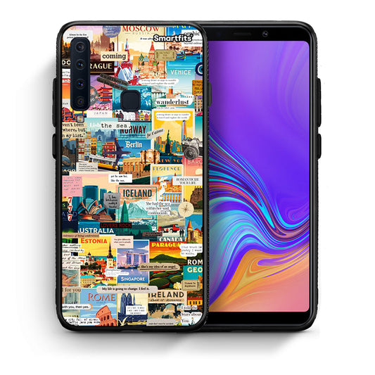Θήκη Samsung A9 Live To Travel από τη Smartfits με σχέδιο στο πίσω μέρος και μαύρο περίβλημα | Samsung A9 Live To Travel case with colorful back and black bezels