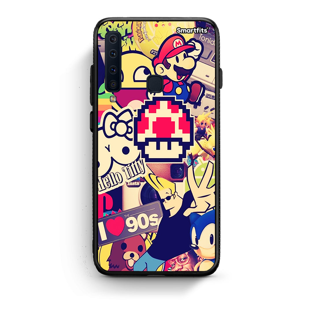 samsung a9 Love The 90s θήκη από τη Smartfits με σχέδιο στο πίσω μέρος και μαύρο περίβλημα | Smartphone case with colorful back and black bezels by Smartfits