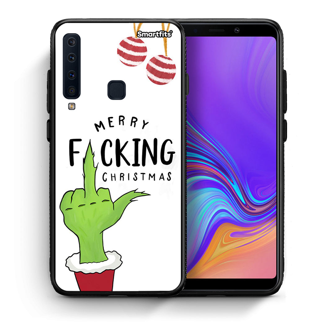 Θήκη Samsung A9 Merry F Xmas από τη Smartfits με σχέδιο στο πίσω μέρος και μαύρο περίβλημα | Samsung A9 Merry F Xmas case with colorful back and black bezels