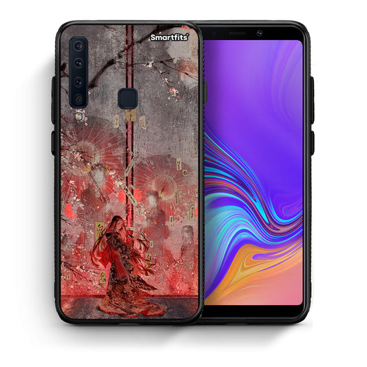 Θήκη Samsung A9 Nezuko Kamado από τη Smartfits με σχέδιο στο πίσω μέρος και μαύρο περίβλημα | Samsung A9 Nezuko Kamado case with colorful back and black bezels