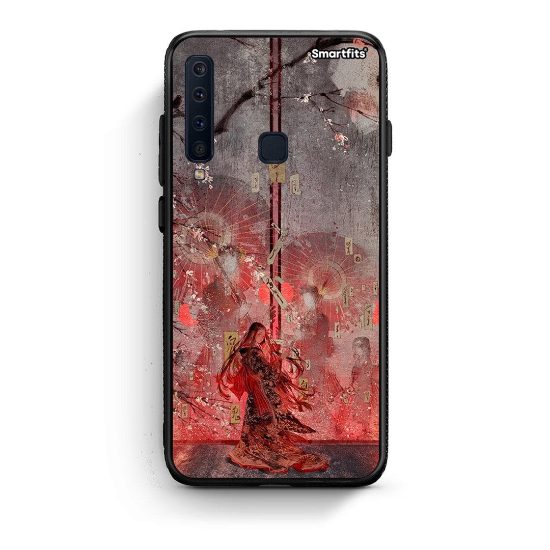 samsung a9 Nezuko Kamado θήκη από τη Smartfits με σχέδιο στο πίσω μέρος και μαύρο περίβλημα | Smartphone case with colorful back and black bezels by Smartfits