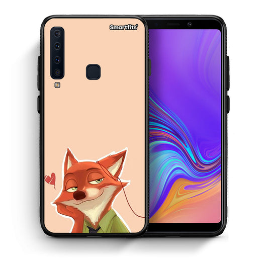 Θήκη Samsung A9 Nick Wilde And Judy Hopps Love 1 από τη Smartfits με σχέδιο στο πίσω μέρος και μαύρο περίβλημα | Samsung A9 Nick Wilde And Judy Hopps Love 1 case with colorful back and black bezels
