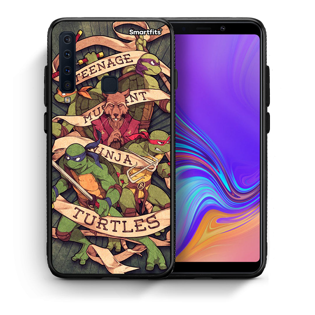 Θήκη Samsung A9 Ninja Turtles από τη Smartfits με σχέδιο στο πίσω μέρος και μαύρο περίβλημα | Samsung A9 Ninja Turtles case with colorful back and black bezels