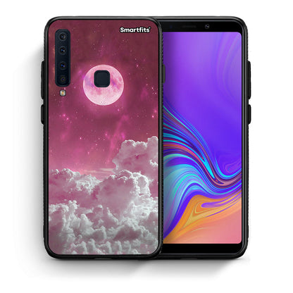Θήκη Samsung A9 Pink Moon από τη Smartfits με σχέδιο στο πίσω μέρος και μαύρο περίβλημα | Samsung A9 Pink Moon case with colorful back and black bezels