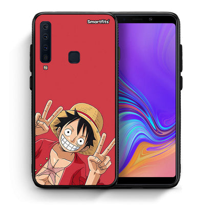 Θήκη Samsung A9 Pirate Luffy από τη Smartfits με σχέδιο στο πίσω μέρος και μαύρο περίβλημα | Samsung A9 Pirate Luffy case with colorful back and black bezels