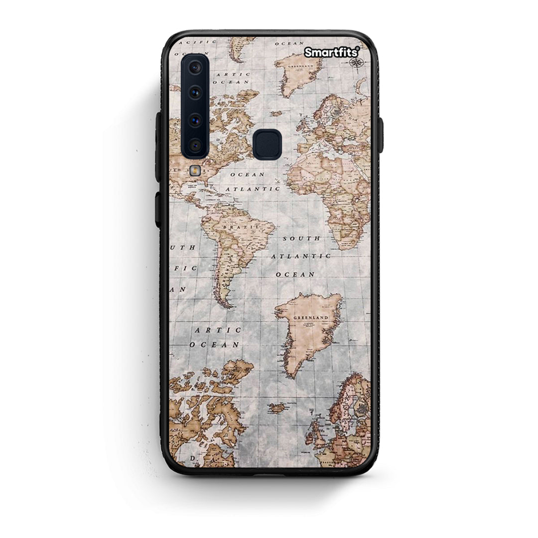 samsung a9 World Map Θήκη από τη Smartfits με σχέδιο στο πίσω μέρος και μαύρο περίβλημα | Smartphone case with colorful back and black bezels by Smartfits
