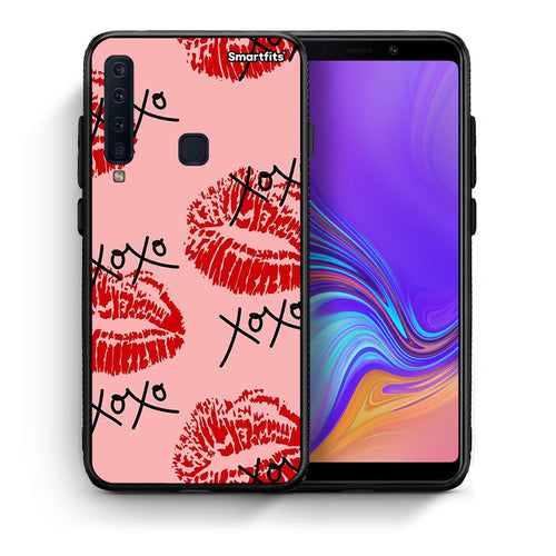 Θήκη Samsung A9 XOXO Lips από τη Smartfits με σχέδιο στο πίσω μέρος και μαύρο περίβλημα | Samsung A9 XOXO Lips case with colorful back and black bezels