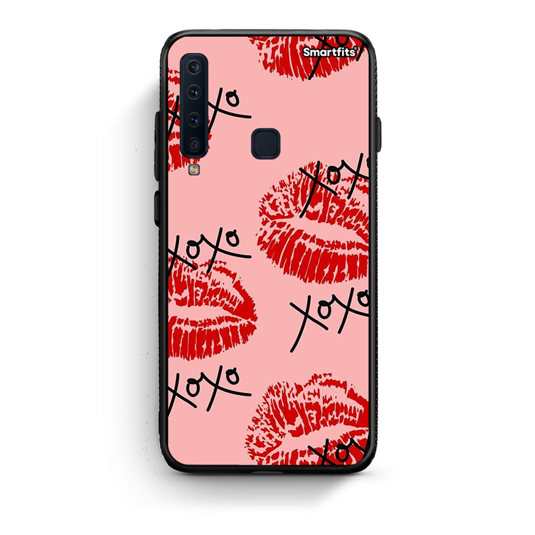 samsung a9 XOXO Lips θήκη από τη Smartfits με σχέδιο στο πίσω μέρος και μαύρο περίβλημα | Smartphone case with colorful back and black bezels by Smartfits
