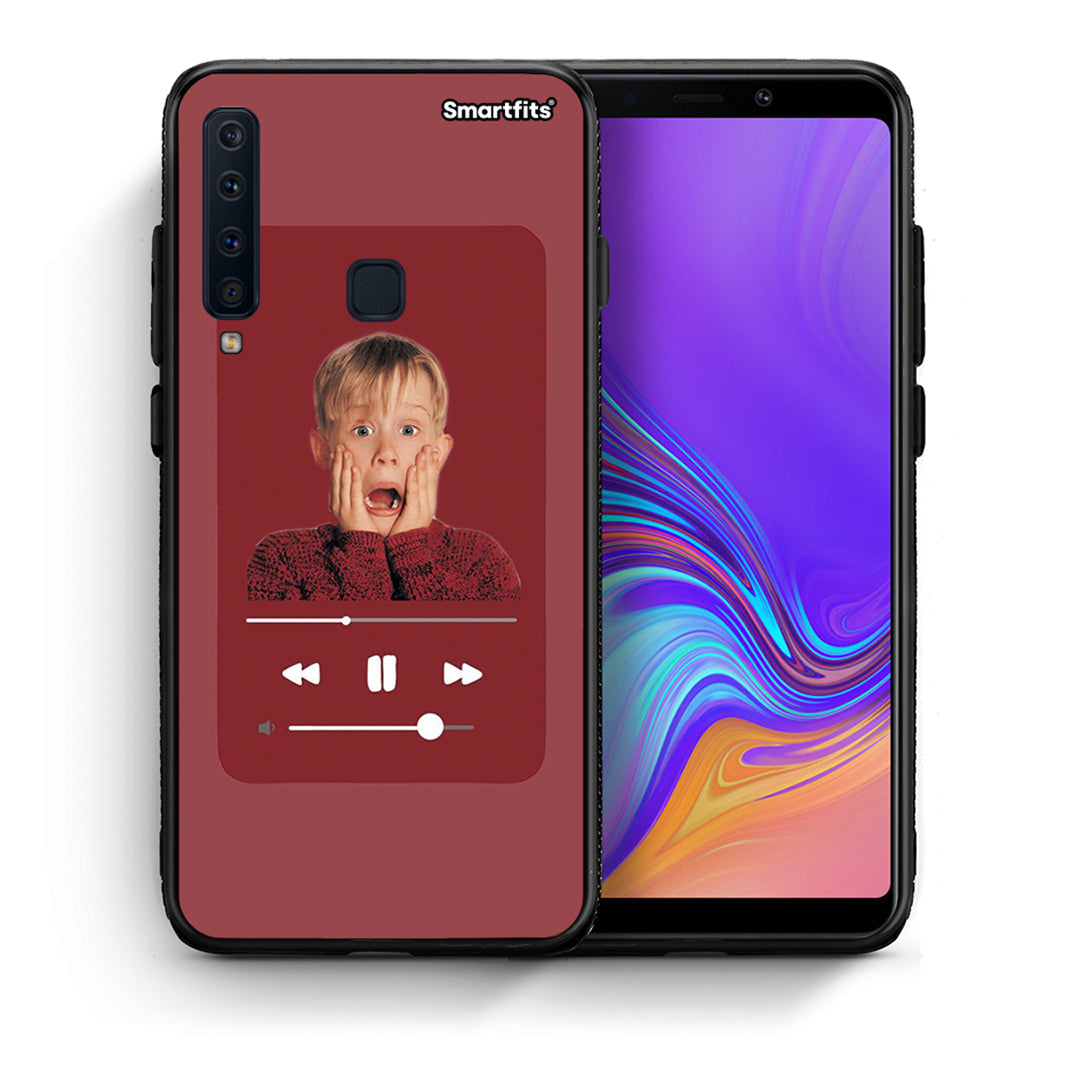 Θήκη Samsung A9 Xmas Alone Music από τη Smartfits με σχέδιο στο πίσω μέρος και μαύρο περίβλημα | Samsung A9 Xmas Alone Music case with colorful back and black bezels