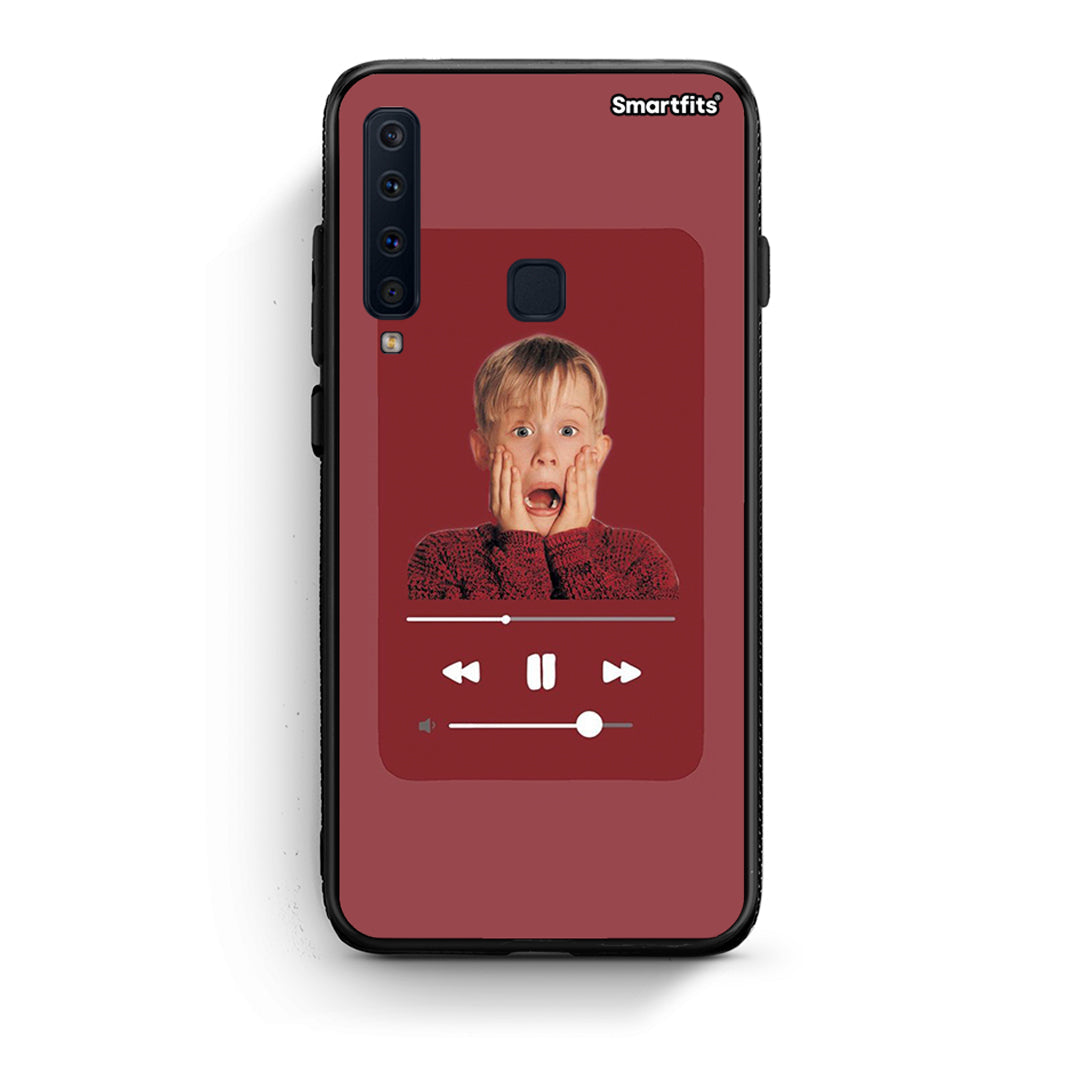 samsung a9 Xmas Alone Music θήκη από τη Smartfits με σχέδιο στο πίσω μέρος και μαύρο περίβλημα | Smartphone case with colorful back and black bezels by Smartfits