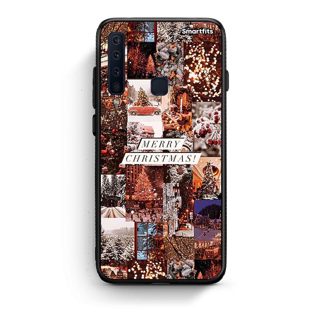 samsung a9 Xmas Collage θήκη από τη Smartfits με σχέδιο στο πίσω μέρος και μαύρο περίβλημα | Smartphone case with colorful back and black bezels by Smartfits