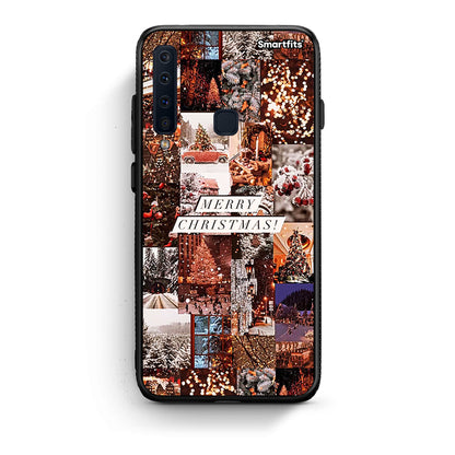 samsung a9 Xmas Collage θήκη από τη Smartfits με σχέδιο στο πίσω μέρος και μαύρο περίβλημα | Smartphone case with colorful back and black bezels by Smartfits