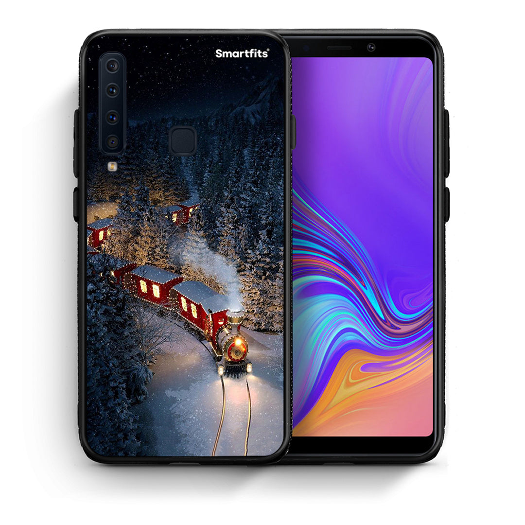 Θήκη Samsung A9 Xmas Train από τη Smartfits με σχέδιο στο πίσω μέρος και μαύρο περίβλημα | Samsung A9 Xmas Train case with colorful back and black bezels