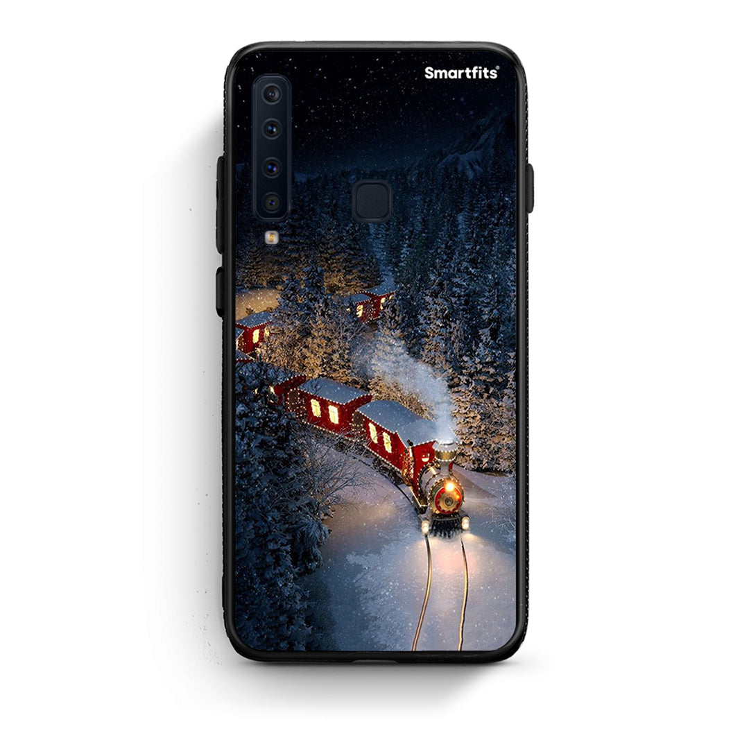 samsung a9 Xmas Train θήκη από τη Smartfits με σχέδιο στο πίσω μέρος και μαύρο περίβλημα | Smartphone case with colorful back and black bezels by Smartfits