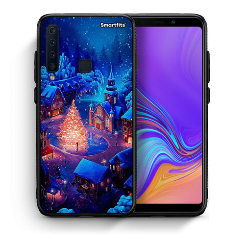 Θήκη Samsung A9 Xmas Village από τη Smartfits με σχέδιο στο πίσω μέρος και μαύρο περίβλημα | Samsung A9 Xmas Village case with colorful back and black bezels