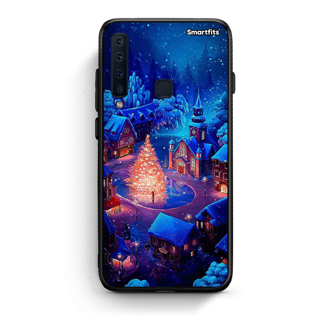 samsung a9 Xmas Village θήκη από τη Smartfits με σχέδιο στο πίσω μέρος και μαύρο περίβλημα | Smartphone case with colorful back and black bezels by Smartfits