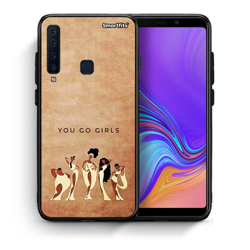 Θήκη Samsung A9 You Go Girl από τη Smartfits με σχέδιο στο πίσω μέρος και μαύρο περίβλημα | Samsung A9 You Go Girl case with colorful back and black bezels