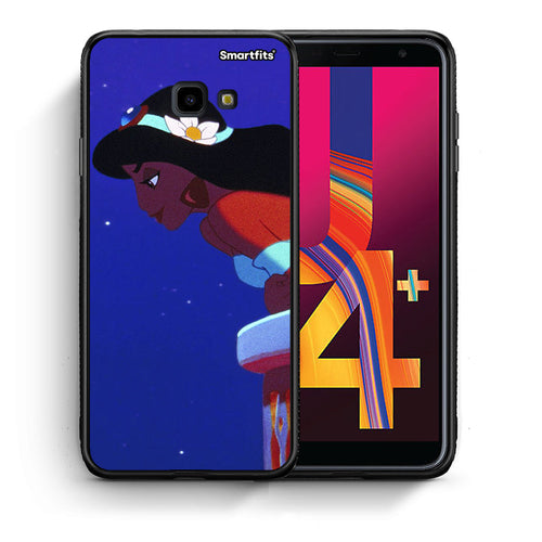 Θήκη Samsung J4 Plus Alladin And Jasmine Love 2 από τη Smartfits με σχέδιο στο πίσω μέρος και μαύρο περίβλημα | Samsung J4 Plus Alladin And Jasmine Love 2 case with colorful back and black bezels