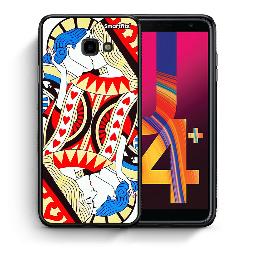 Θήκη Samsung J4 Plus Card Love από τη Smartfits με σχέδιο στο πίσω μέρος και μαύρο περίβλημα | Samsung J4 Plus Card Love case with colorful back and black bezels