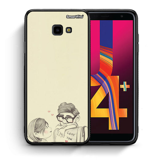 Θήκη Samsung J4 Plus Carl And Ellie από τη Smartfits με σχέδιο στο πίσω μέρος και μαύρο περίβλημα | Samsung J4 Plus Carl And Ellie case with colorful back and black bezels