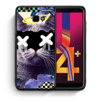Thumbnail for Θήκη Samsung J4 Plus Cat Collage από τη Smartfits με σχέδιο στο πίσω μέρος και μαύρο περίβλημα | Samsung J4 Plus Cat Collage case with colorful back and black bezels