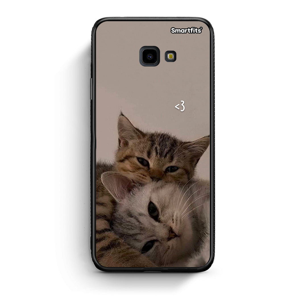 Samsung J4 Plus Cats In Love Θήκη από τη Smartfits με σχέδιο στο πίσω μέρος και μαύρο περίβλημα | Smartphone case with colorful back and black bezels by Smartfits