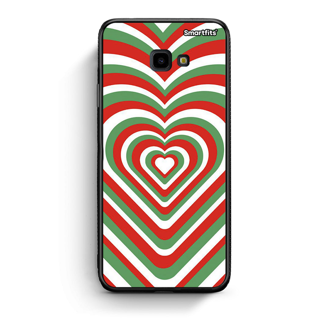 Samsung J4 Plus Christmas Hearts θήκη από τη Smartfits με σχέδιο στο πίσω μέρος και μαύρο περίβλημα | Smartphone case with colorful back and black bezels by Smartfits