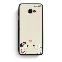 Thumbnail for Samsung J4 Plus Dalmatians Love θήκη από τη Smartfits με σχέδιο στο πίσω μέρος και μαύρο περίβλημα | Smartphone case with colorful back and black bezels by Smartfits